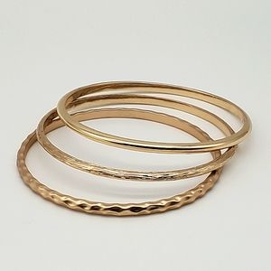 Avon Perfect Horizon 3 Piece Bracelet Set - Goldtone